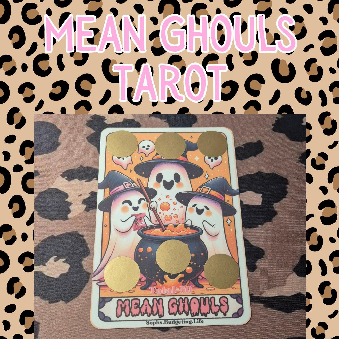 Mean Ghouls Tarot Scratch Off Savings Challenge