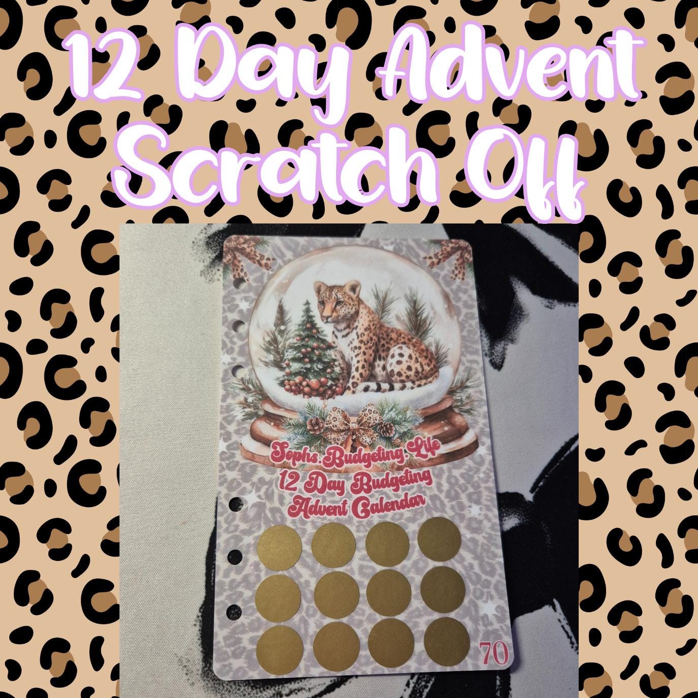 12 Day Advent A6 Scratch Off