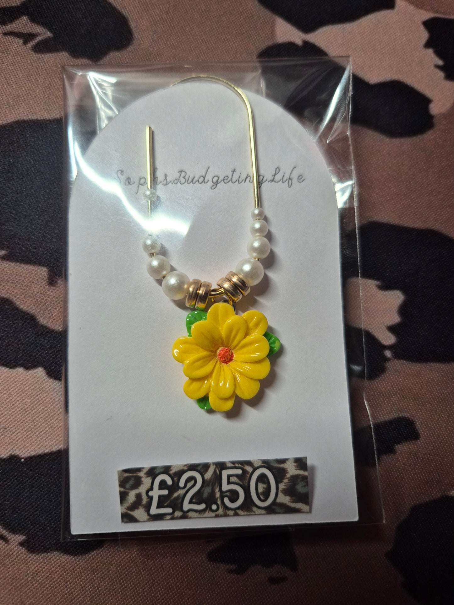 Decorative Binder Flower Paperclip