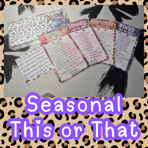 Seasonal This or That A6 savings challenge