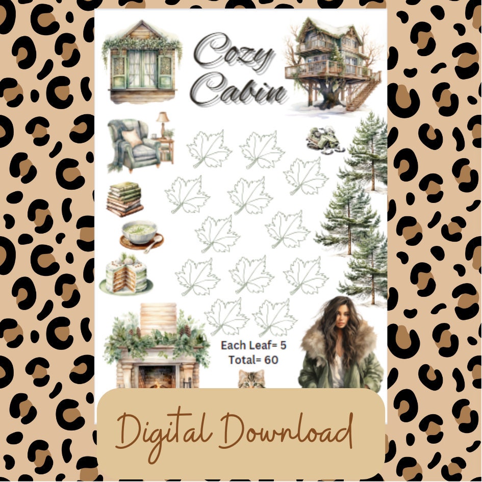 Cozy Cabin A4 Digital Download