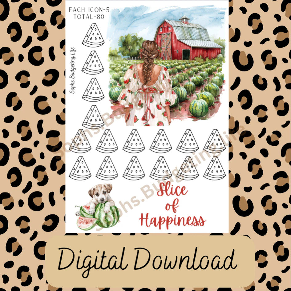 Slice Of Happiness A4 Digital Download