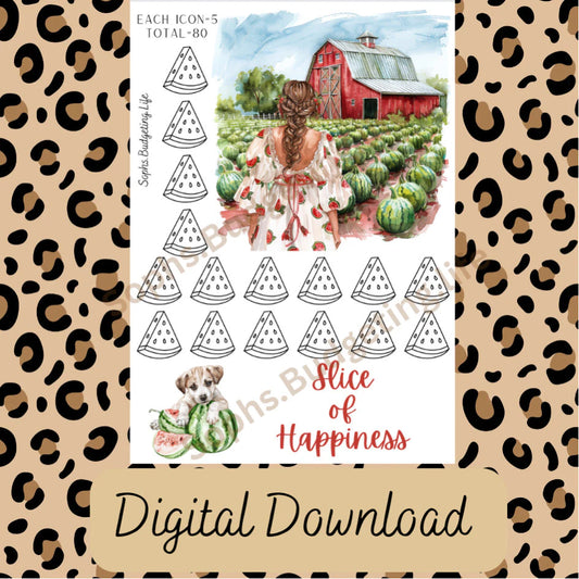 Slice Of Happiness A4 Digital Download