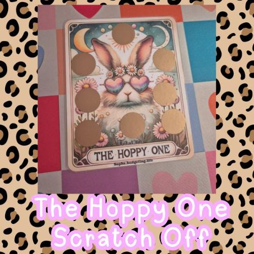 The Hoppy One Tarot Scratch off Savings Challenge