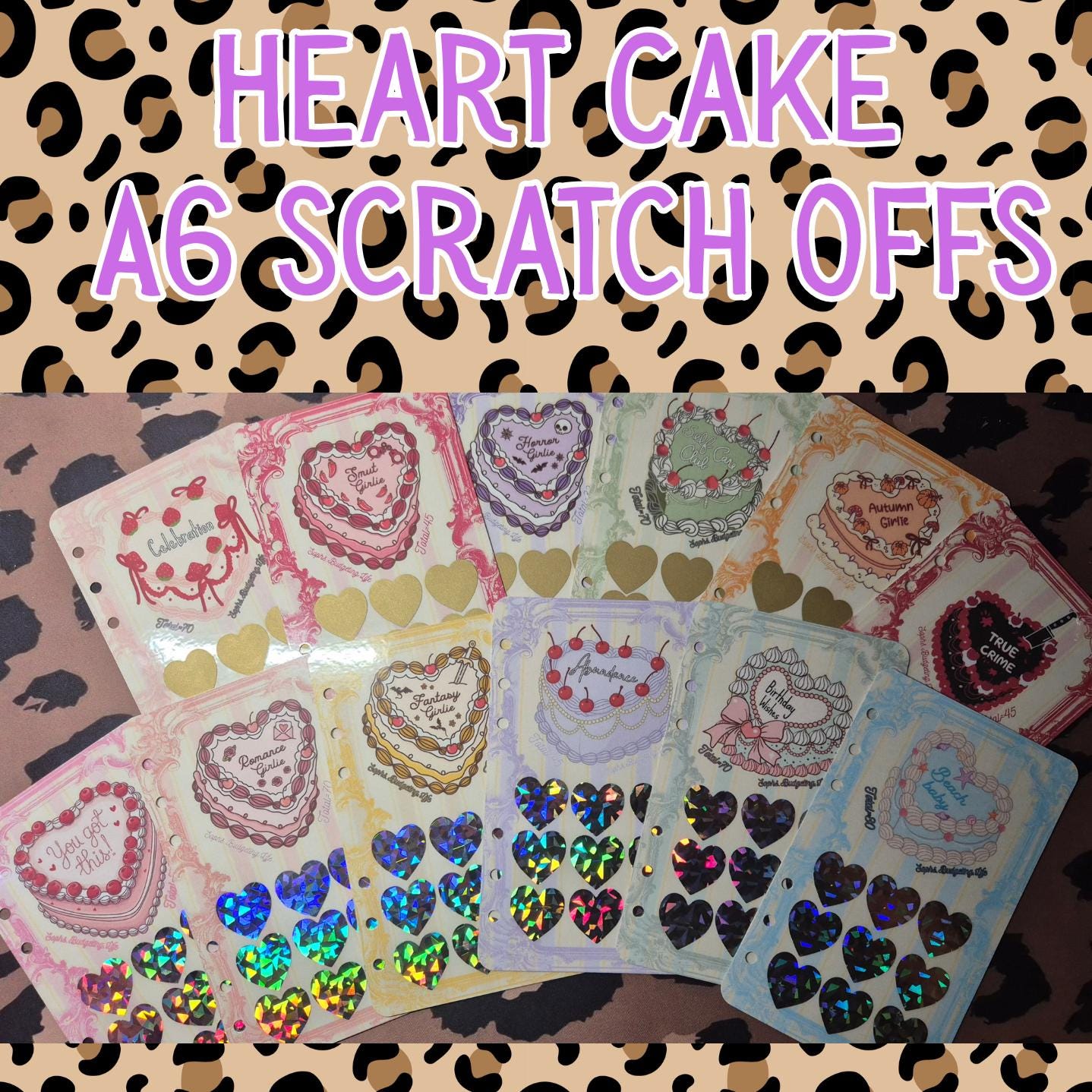Heart Cake A6 Scratch Offs