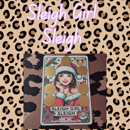 Sleigh Girl Sleigh Tarot Scratch Off Savings Challenge