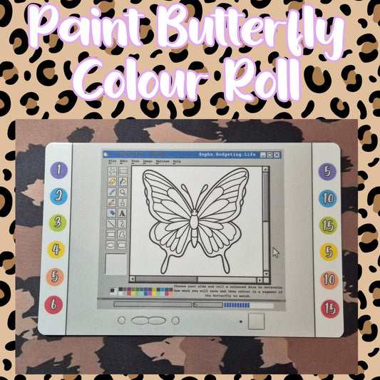 Paint Butterfly Colour Roll A5 Challenge