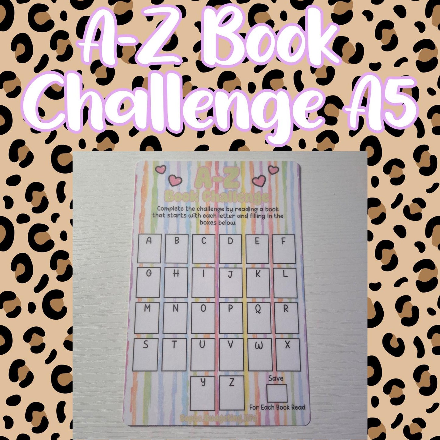 A-Z Book Savings Challenge A5
