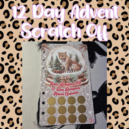 12 Day Advent A6 Scratch Off