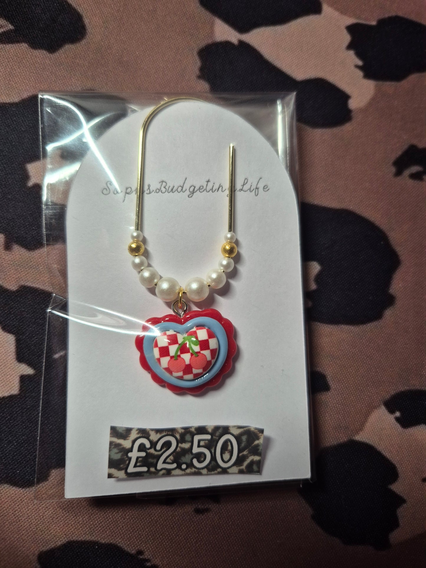 Decorative Binder Cherry Paperclip