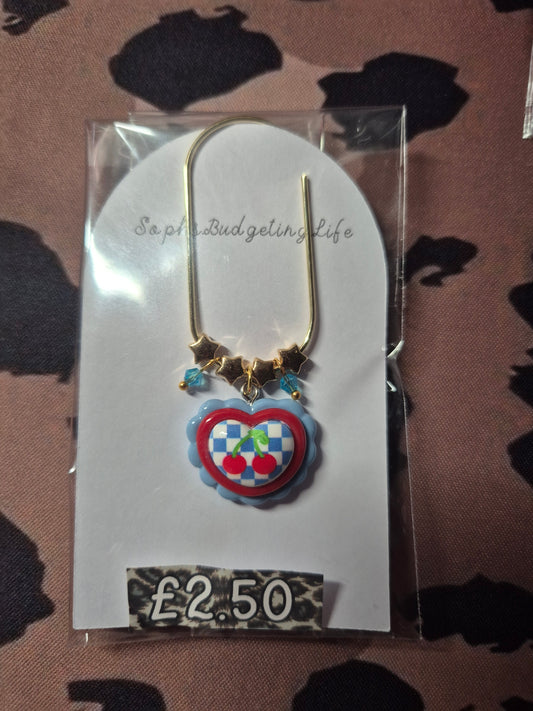 Decorative Binder Cherry Paperclip